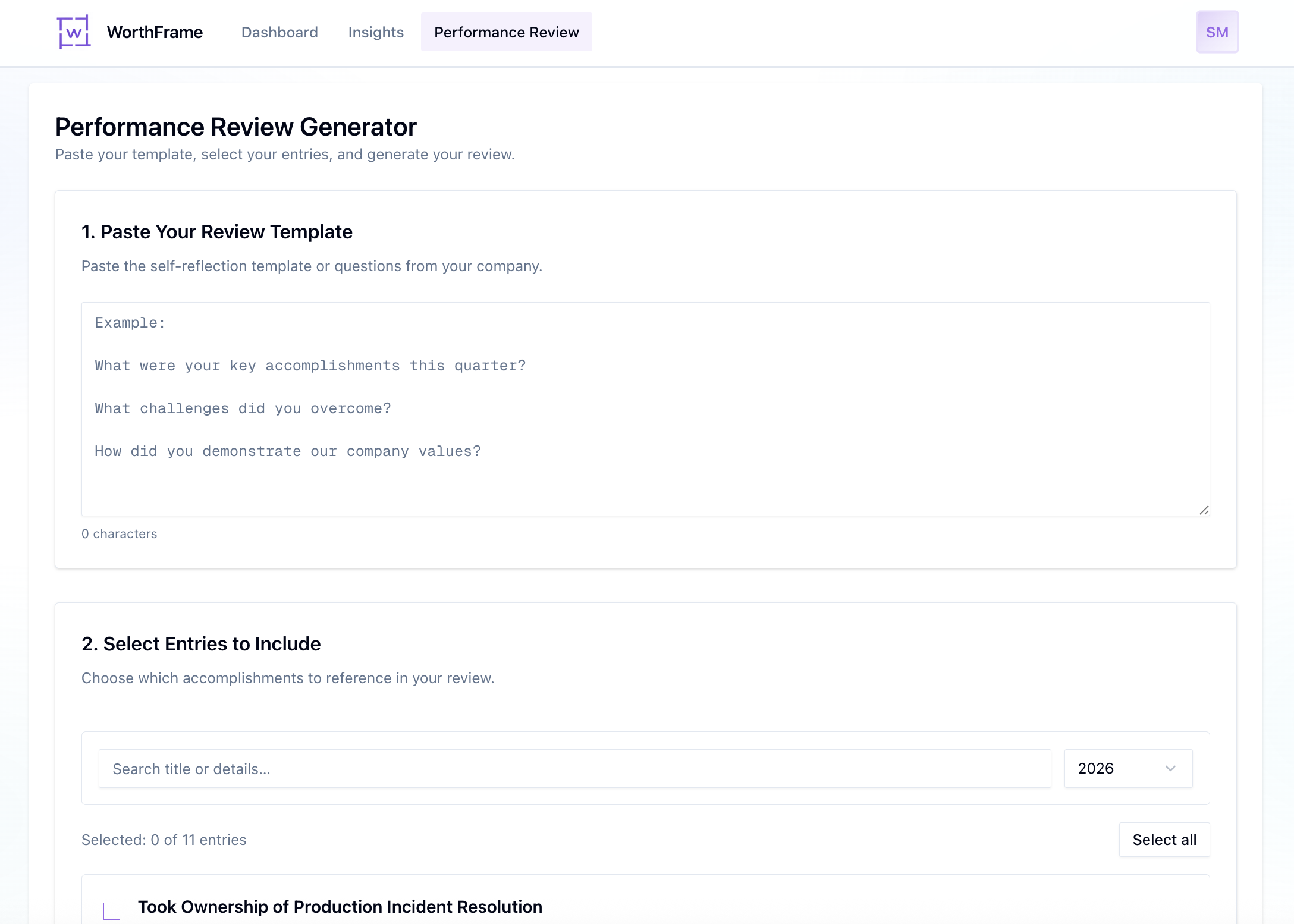 AI-powered review generator